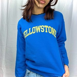 Brockhampton Yellowstone star sweatshirt crewneck Blue